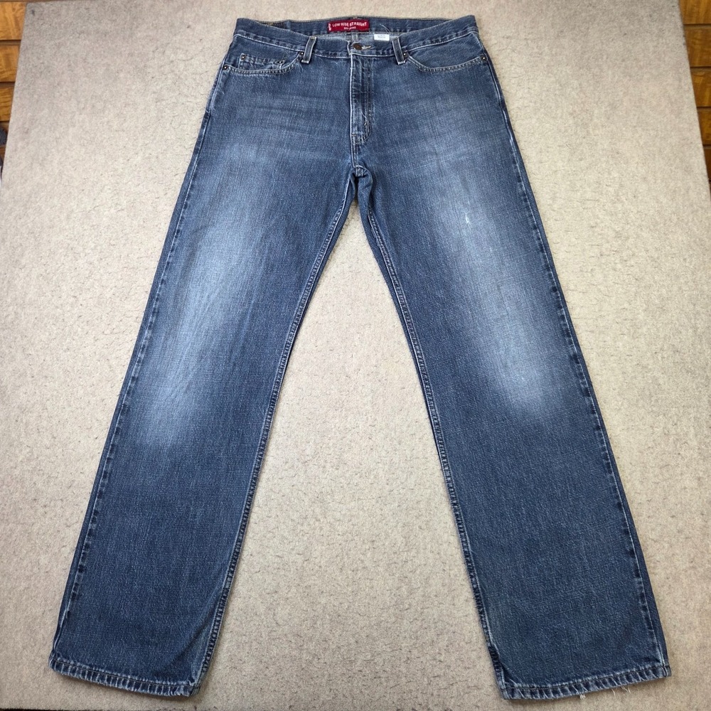 Vintage 2002 Levi's 529 Jeans Mens 34x34 Low Rise Straight Blue Denim Y2K 0802